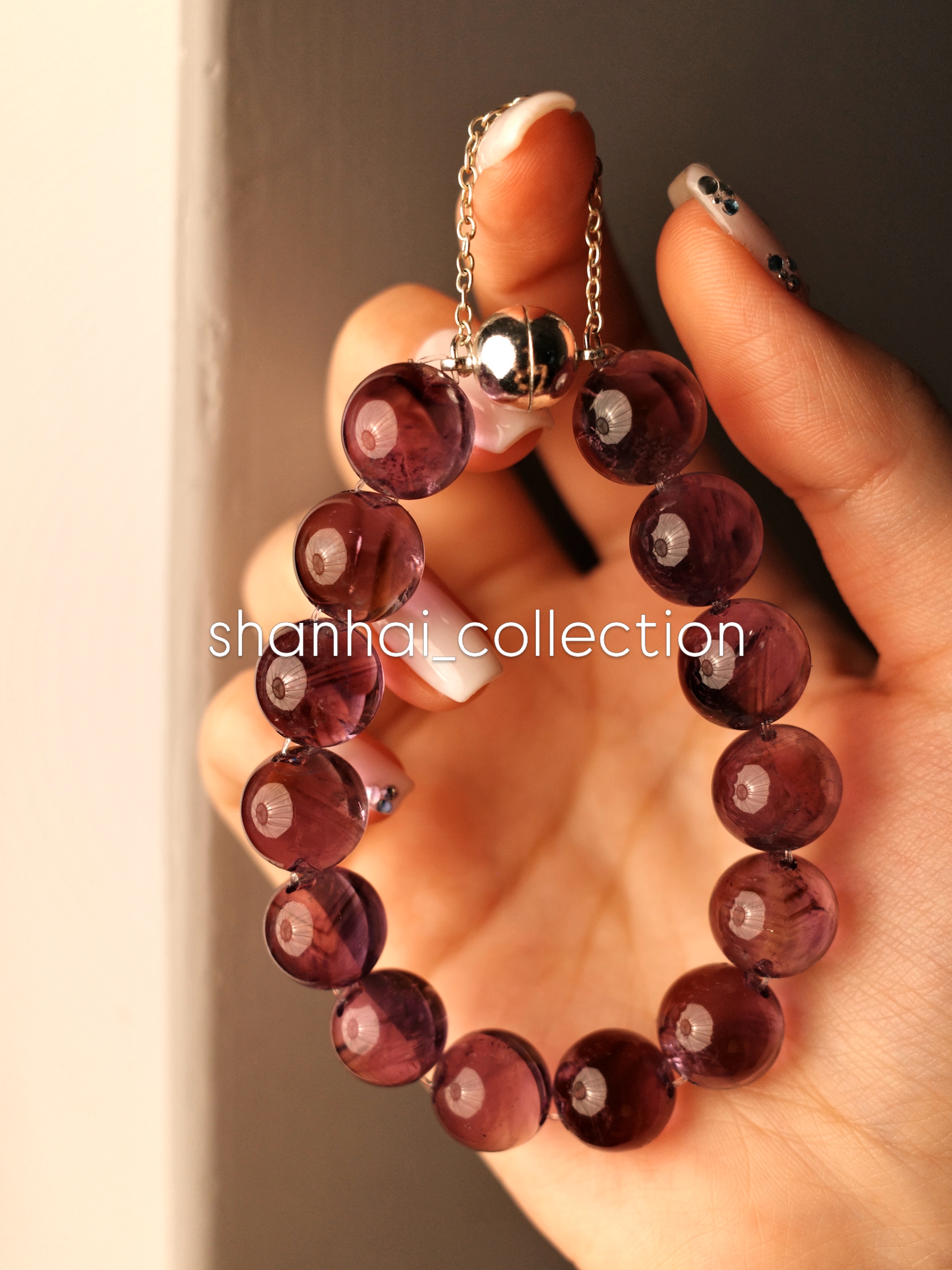 Bolivian Purple Quartz Pig-Bead Bracelet
